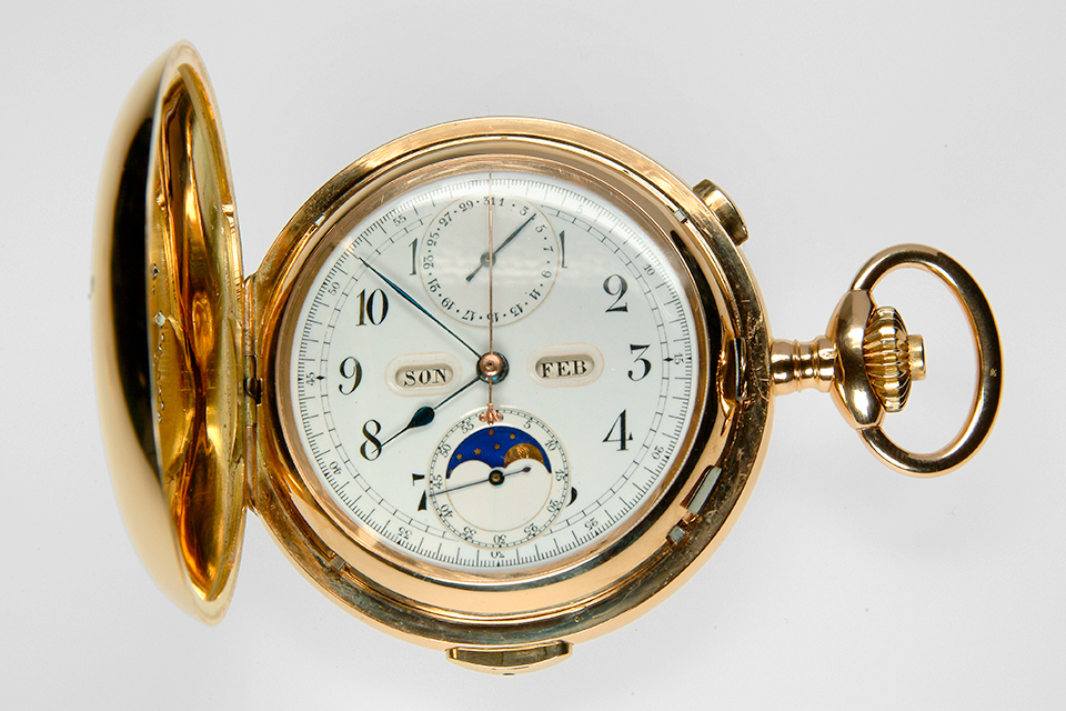 Astronomy and timekeeping. Chronograph, Geneva, c. 1900, Photo: Roy Tempel © Kulturstiftung Sachsen-Anhalt